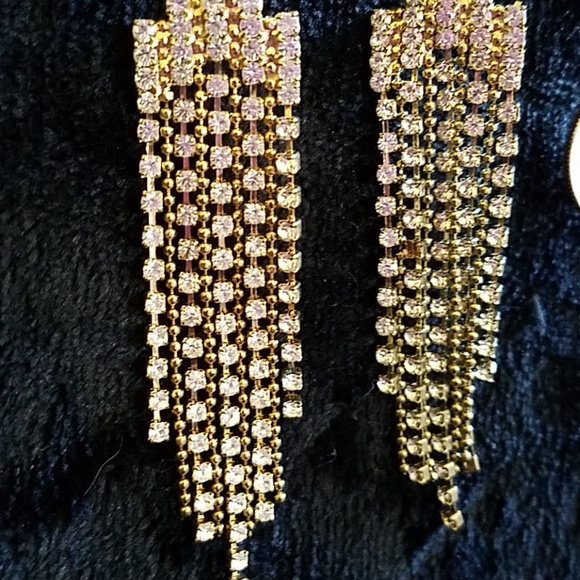 Gorgeous Chandelier Earrings Rhinestone Diamonds - Picture 3 of 7